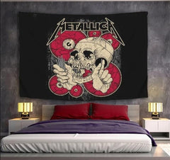 Metallica Skull Duvar Halısı