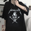 Metallica Skull Siyah Unisex Oversize T-shirt