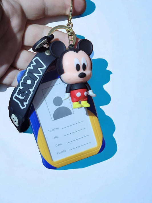 Mickey Figürlü Kartlı Silikon Anahtarlık