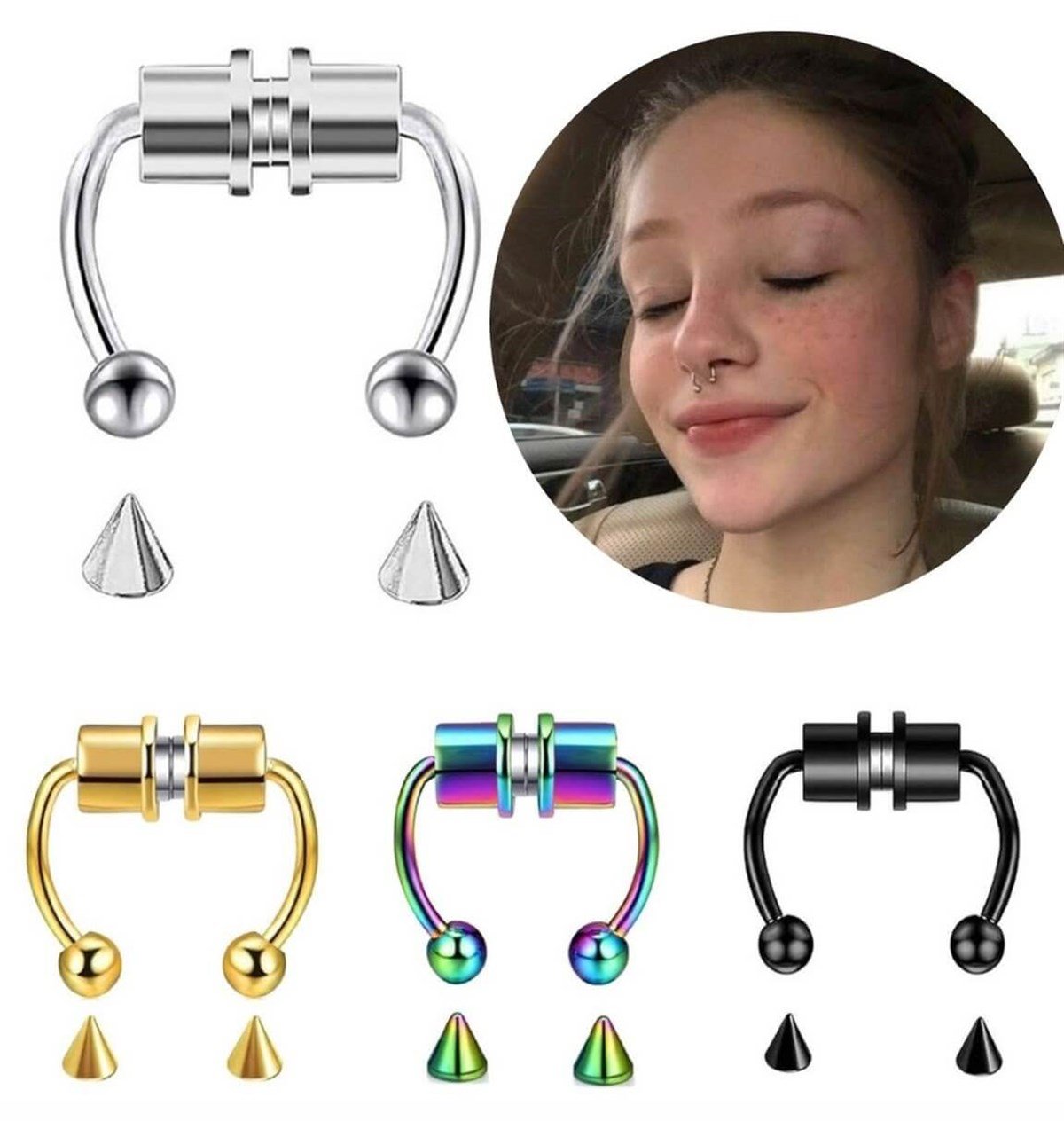 Mıknatıslı Fake Septum Piercing