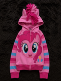 My Little Pony Pinkie Pie Desenli Kapüşonlu Fermuarlı Sweatshirt