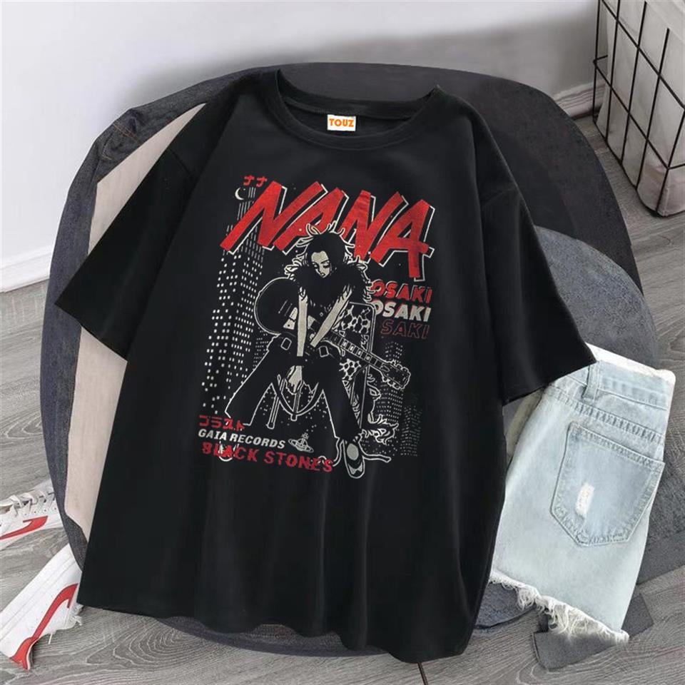 Nana Baskılı Siyah Unisex Oversize T-shirt