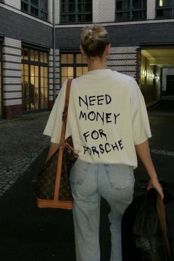 Need Money For Porsche Detail Oversize Unisex T-Shirt