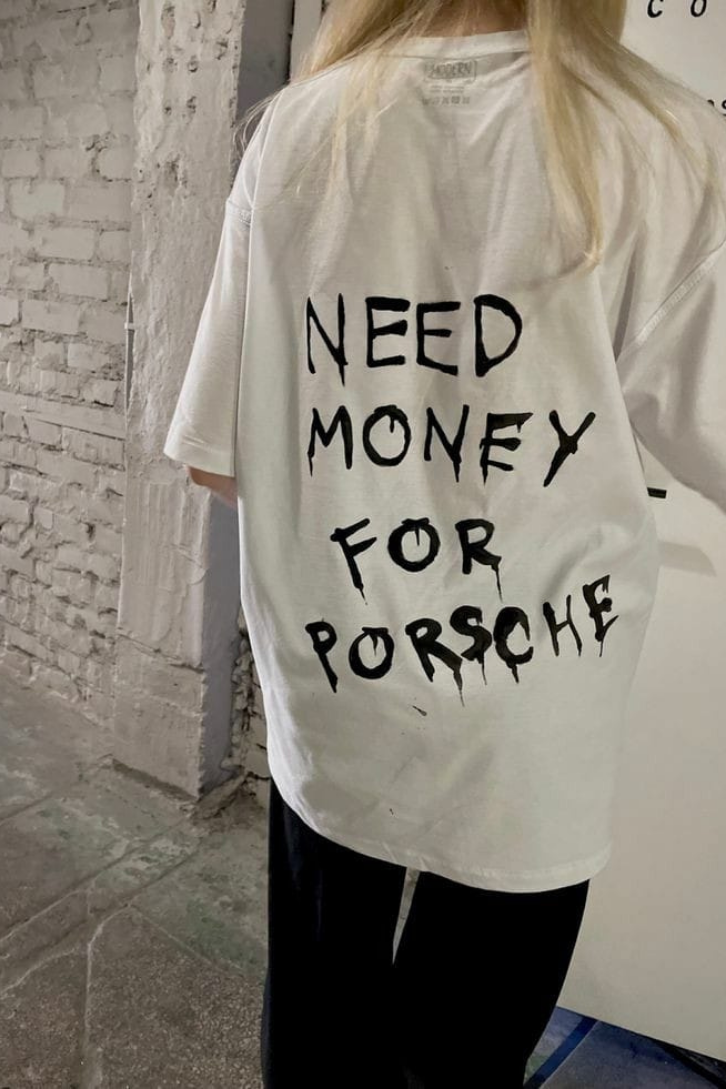 Need Money For Porsche Detail Oversize Unisex T-Shirt