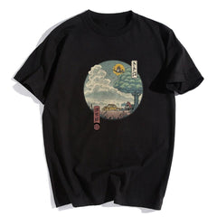 Neighbor's Ukiyo-E Siyah Unisex Oversize T-shirt