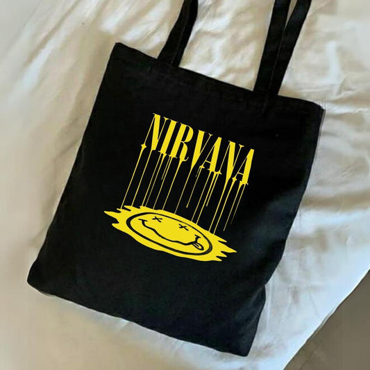 Nirvana Siyah Bez Çanta