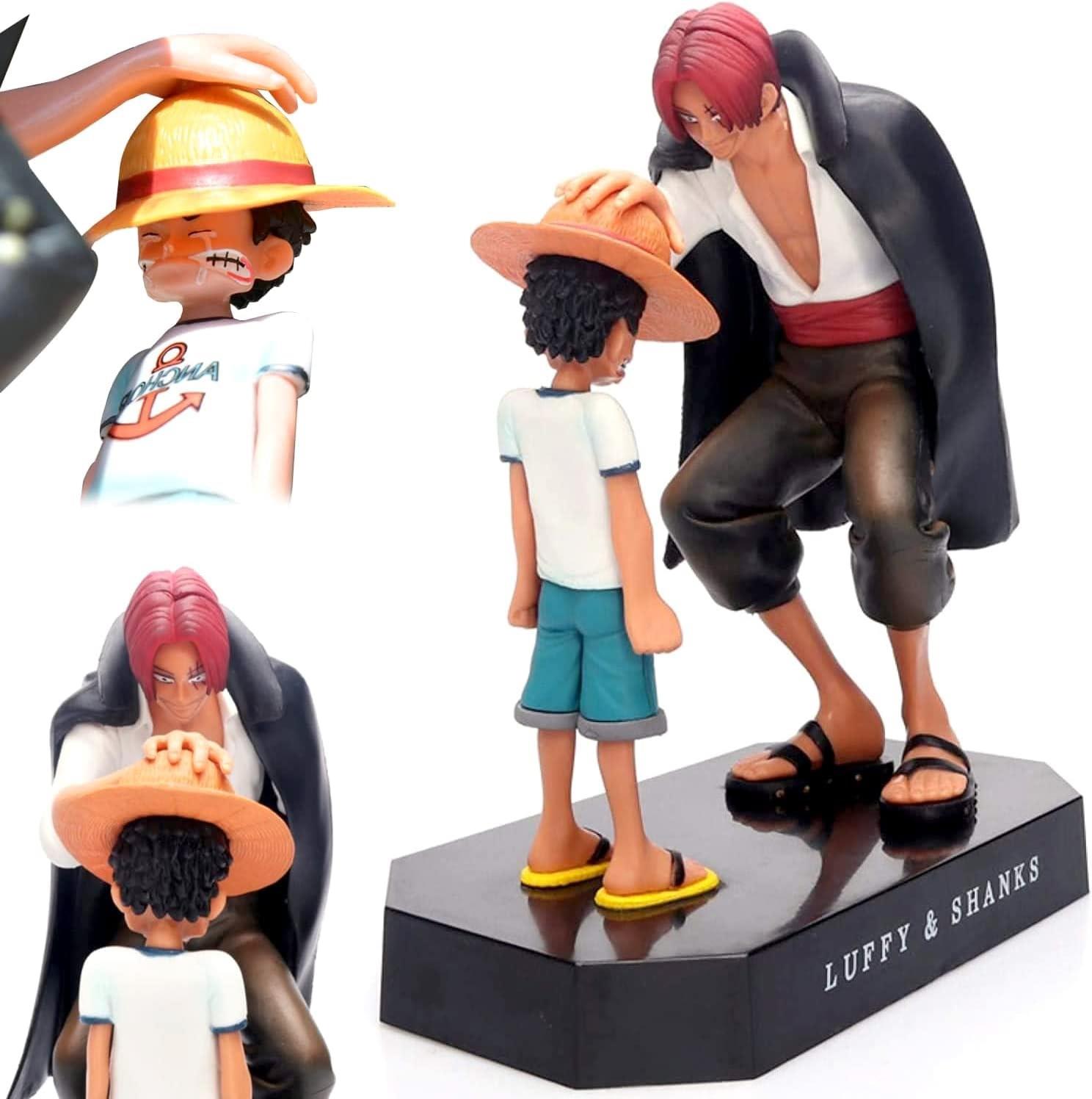 One Piece Anime Manga Aksiyon Figür - Luffy Ve Shanks - 17 Cm X 16