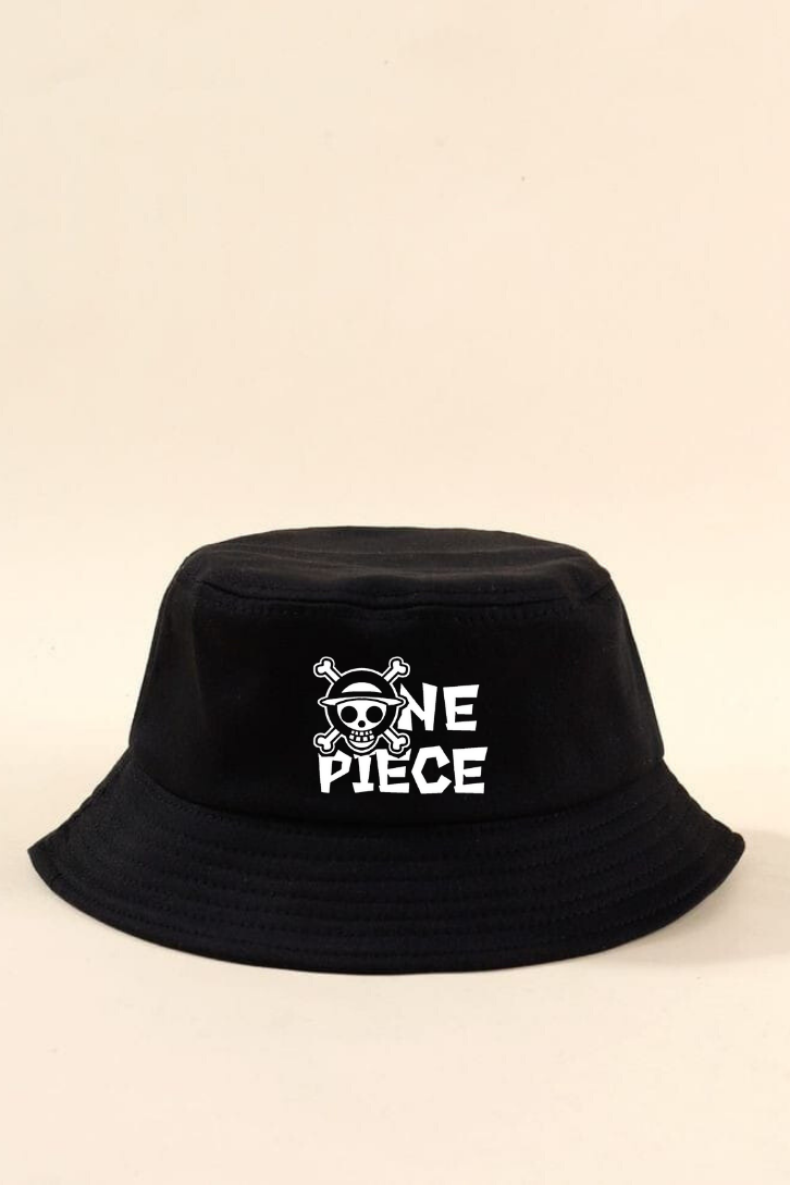 One Piece Siyah Bucket Balıkçı Şapka