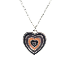 Orenge Heart Charm Kolye