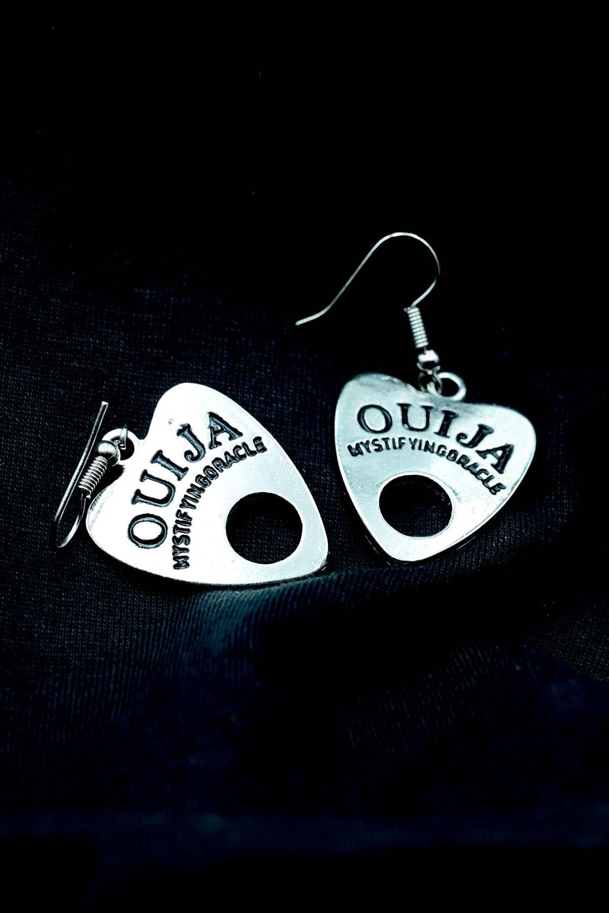 Ouija Heart Çift Küpe