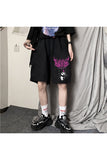Peak&life Touz Anime Harajuku Kuromi Sanrio Penye Unisex Şort