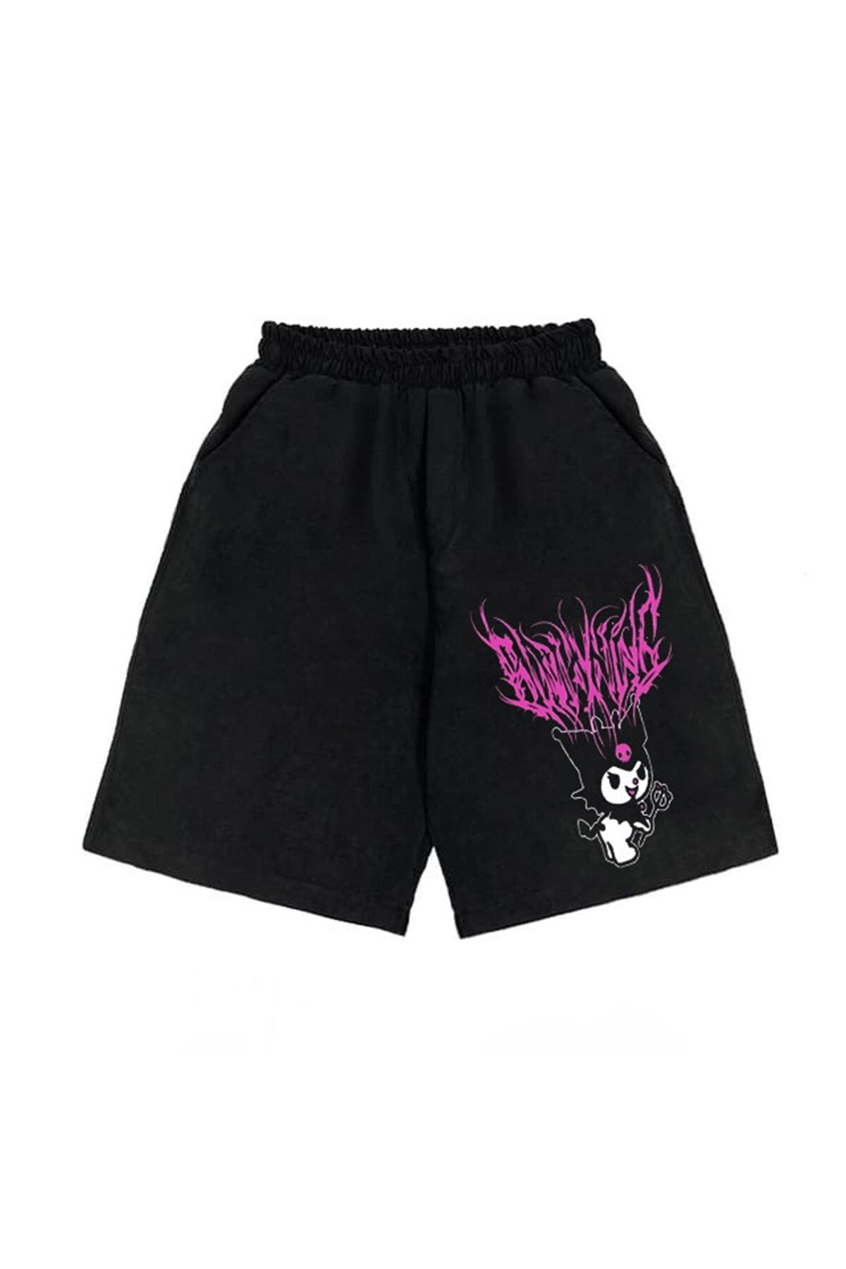 Peak&life Touz Anime Harajuku Kuromi Sanrio Penye Unisex Şort