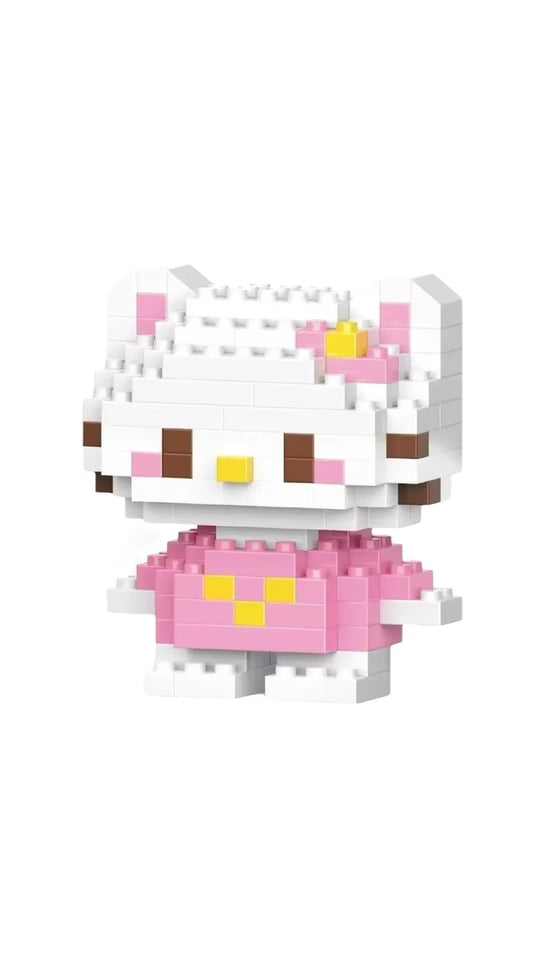 Hello Kitty Küçük Parçacık LEGO Masaüstü Dekorasyonu
