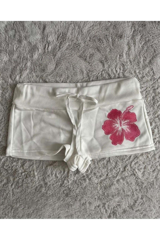 Pembe Sakura Flower Mini Şort