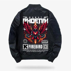 Phoenix Baskılı Unisex Bomber Ceket