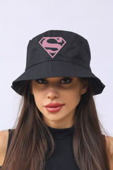 Pink Superman Bucket Balıkçı Şapka