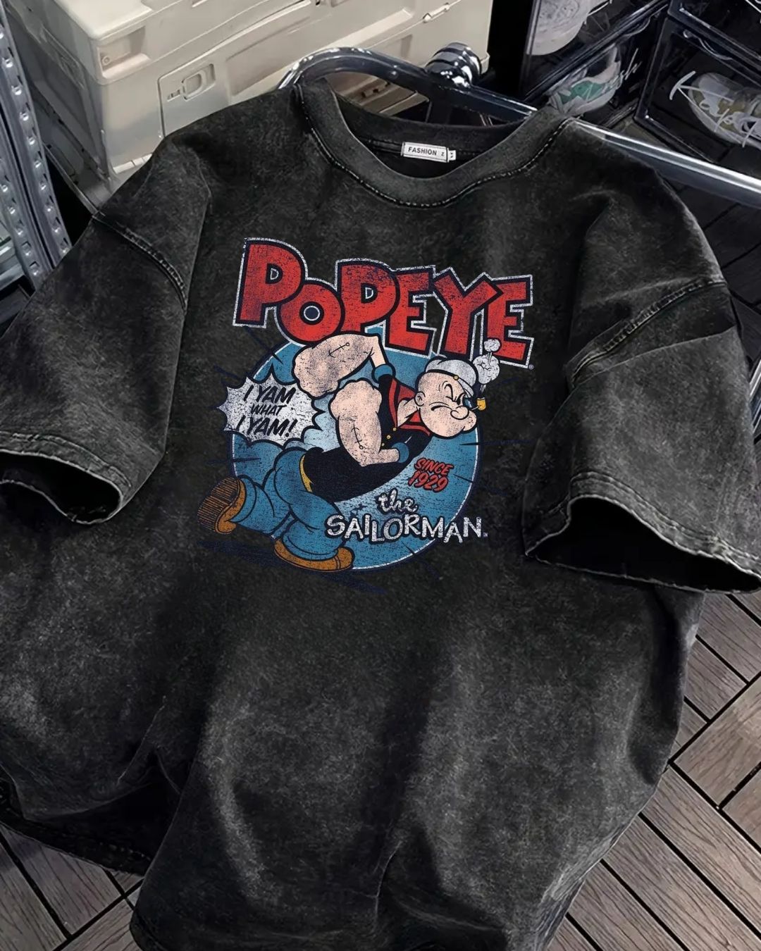 Popeye Baskılı Unisex Oversize T-shirt