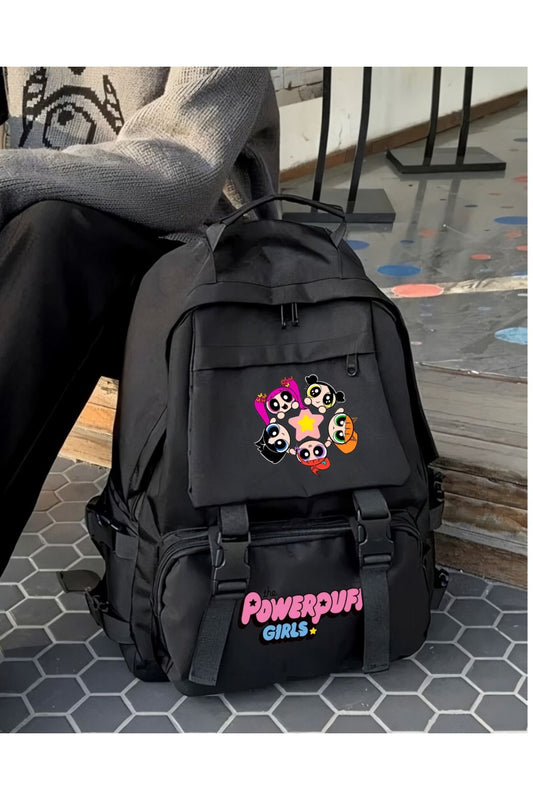 PowerPuff Girls Baskılı Palaska Sırt Okul Çantası