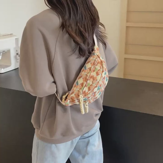 Bohem Tarzı Püskül Detaylı Unisex Bel Çantası