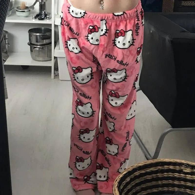 Pembe Peluş Hello Kitty Eşofman Altı