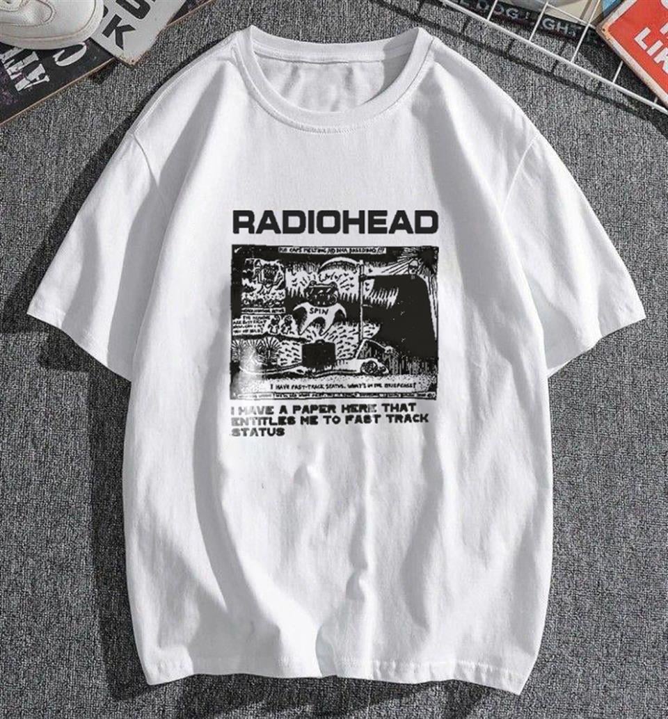 Radiohead Beyaz Unisex Oversize T-shirt