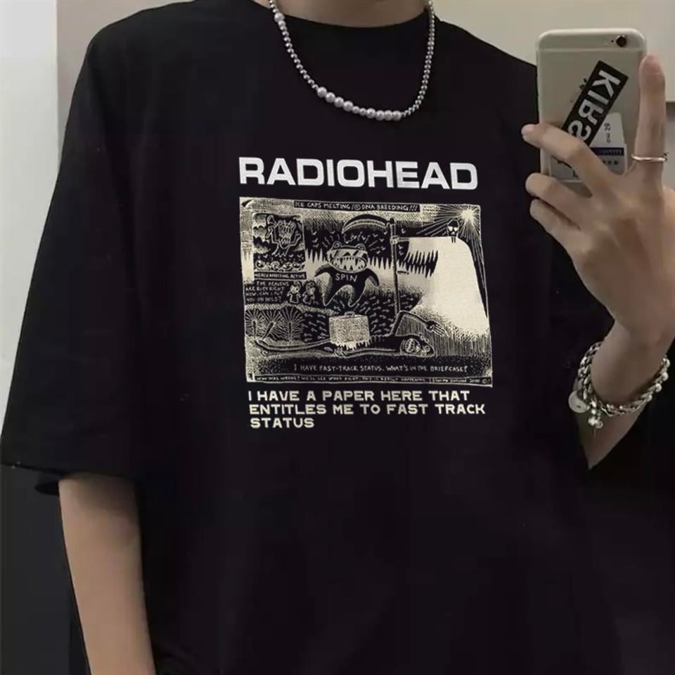 Radiohead Siyah Unisex Oversize T-shirt