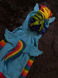 Rainbow Pony Gökkuşağı Desenli Kapüşonlu Fermuarlı Sweatshirt | ÖN SATIŞ