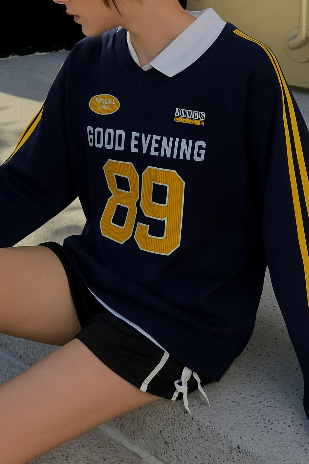 89 Design Unisex Oversize V Yaka Sweatshirt