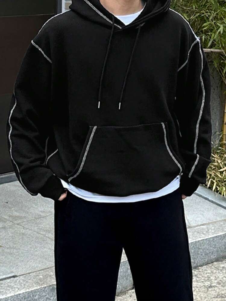 Basic Fitilli Streetwear Hoodie Sweatshirt