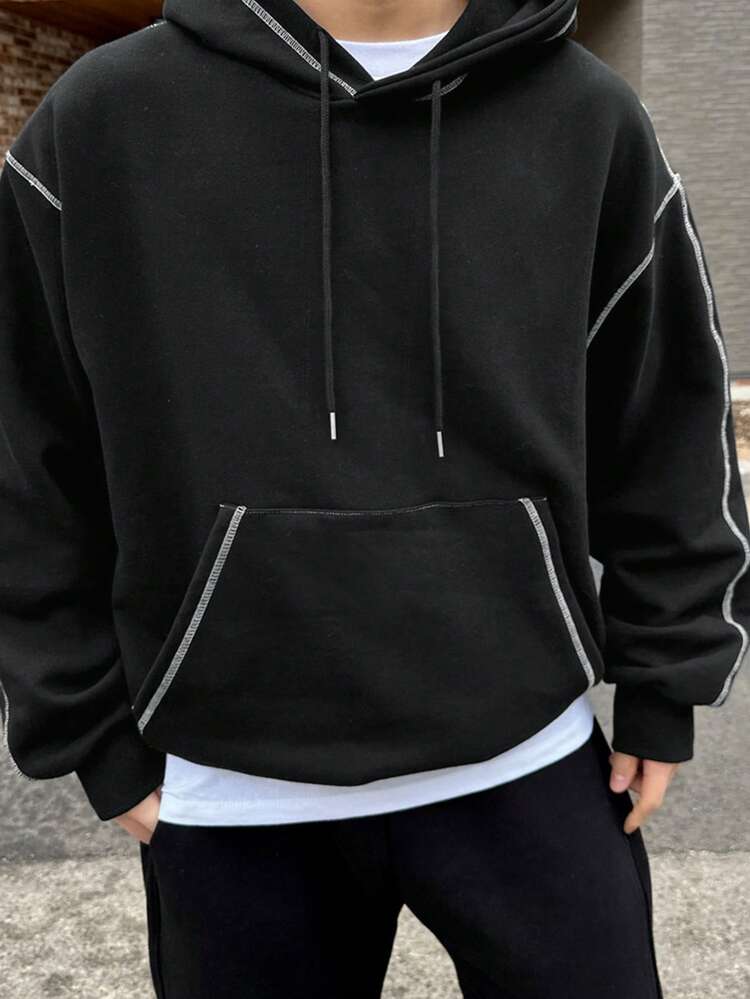 Basic Fitilli Streetwear Hoodie Sweatshirt