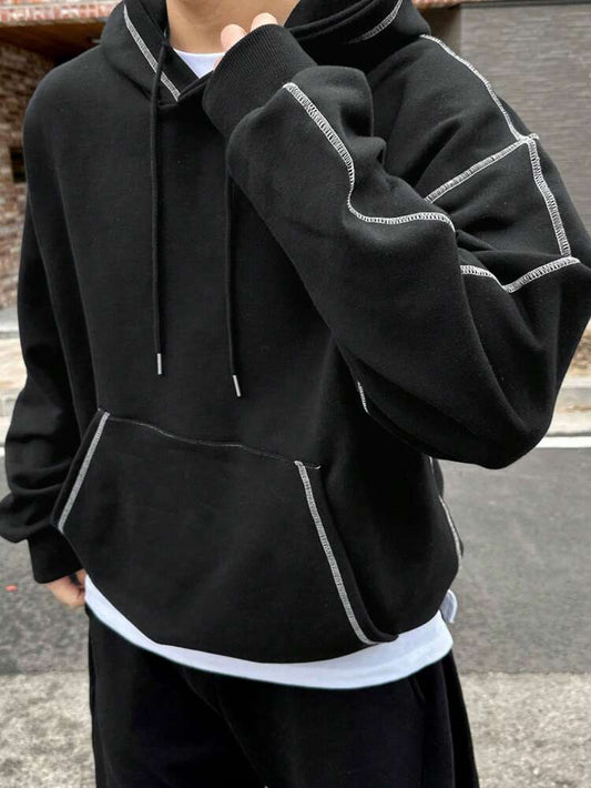 Basic Fitilli Streetwear Hoodie Sweatshirt