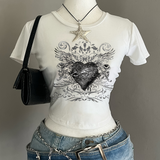 Kemer Boy Gothic Heart Crop Bluz