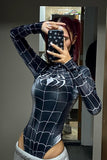 Uzun Kollu Spider Çıtçıtlı Crop Bluz