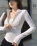 Rover Basic Slim Fit Fermuarlı Bluz