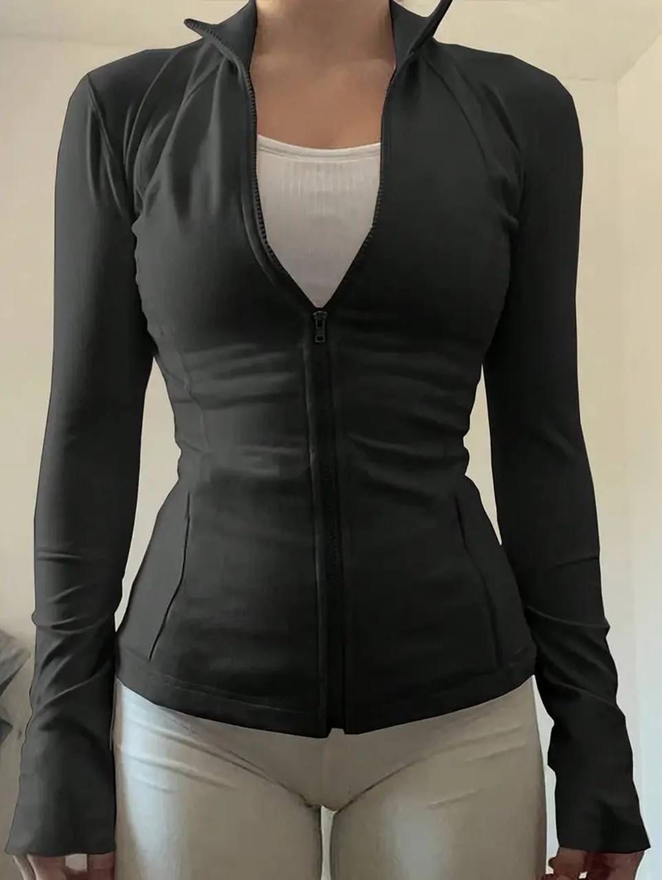 Berry Basic Slim Fit Fermuarlı Bluz