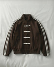 Çift Çizgili Kahverengi Oversize Unisex Ceket