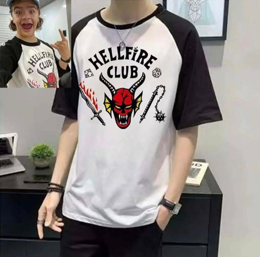 Stranger Things Hellfire Club Unisex Oversize Kısa Kol T-shirt