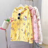 Hello Kitty Detaylı Fermuarlı Kapüşonlu Hırka