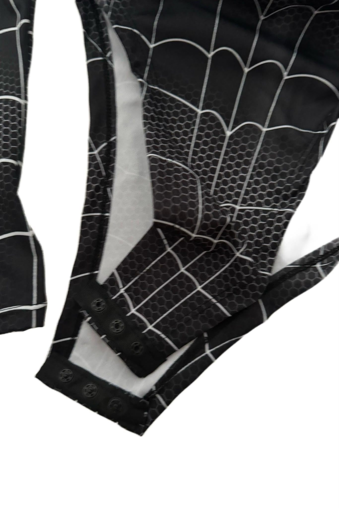 Uzun Kollu Spider Çıtçıtlı Crop Bluz