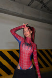 Uzun Kollu Spider Çıtçıtlı Crop Bluz