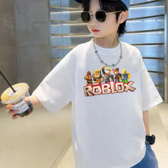 Roblox Beyaz Kids Baskılı T-shirt