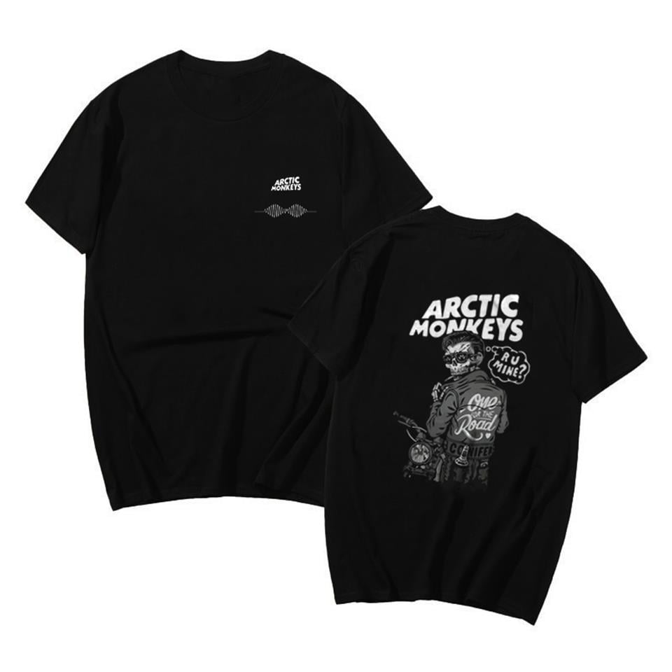 Rock Serisi Arctic Monkeys Sırt Baskılı Siyah Unisex Oversize T-shirt