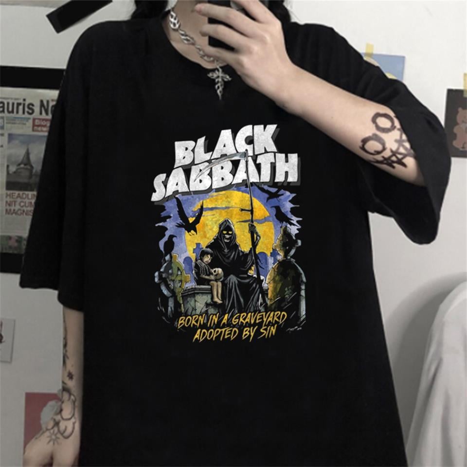 Rock Serisi Black Sabbath Siyah Unisex Oversize T-shirt