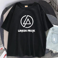 Rock Serisi Linkin Park Logo Siyah Unisex Oversize T-shirt