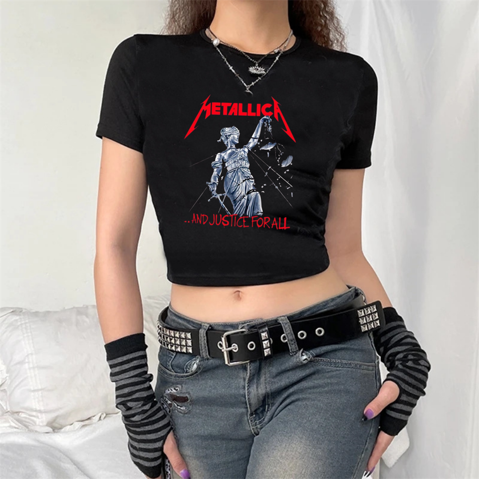 Rock Serisi Metallica And Justice For All Siyah Crop