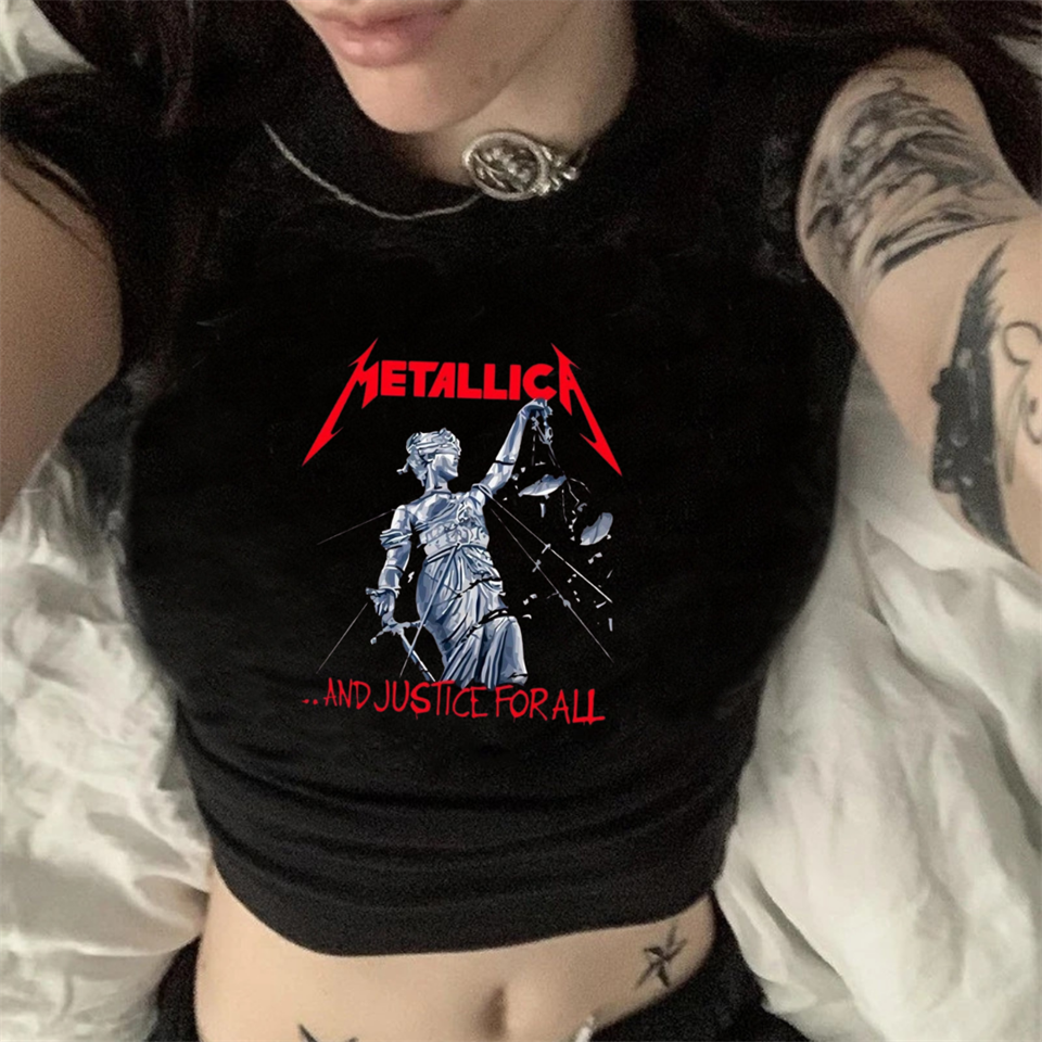 Rock Serisi Metallica And Justice For All Siyah Crop