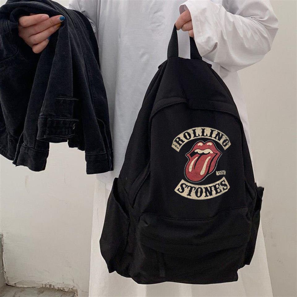 Rolling Stones Vintage Baskılı Unisex Sırt Çantası