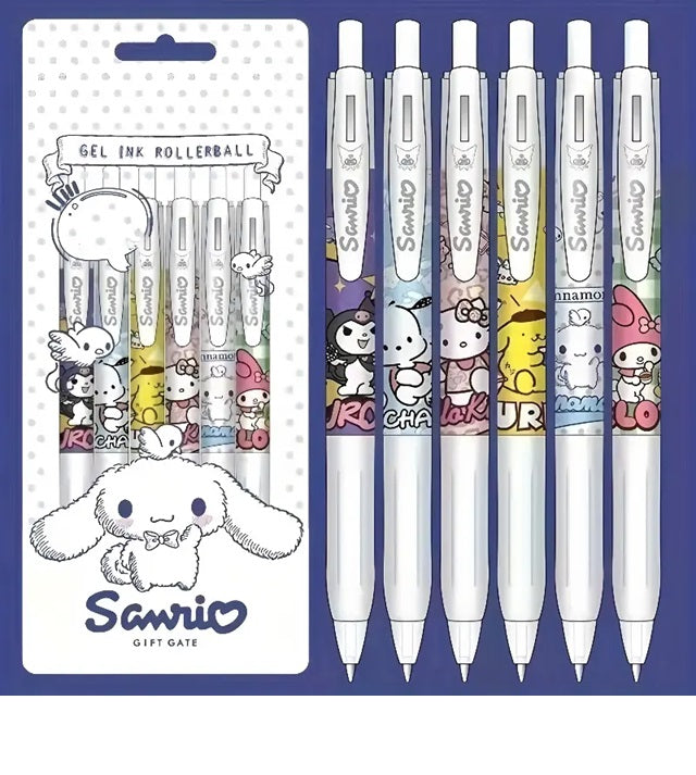 Sanrio Serisi Kalem (6 Adet) Tükenmez Kalem Seti
