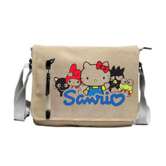 Sanrio Baskılı Unisex Bej Postacı Çantası