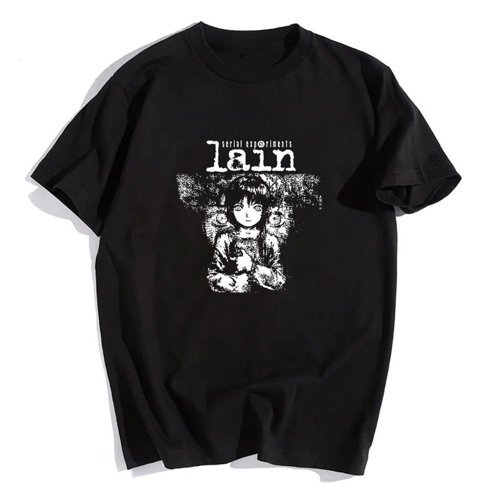 Serial Experiments Lain Siyah Unisex Oversize T-shirt